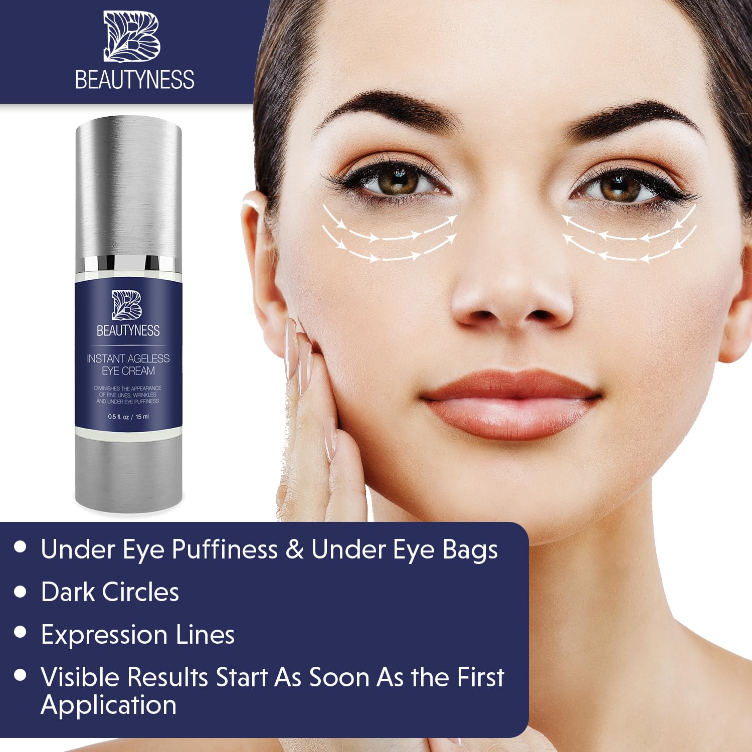 Instant Ageless Eye Cream – Anti Wrinkle Cream, Removes...
